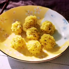 小米牛肉丸子的做法-家常味蒸菜譜