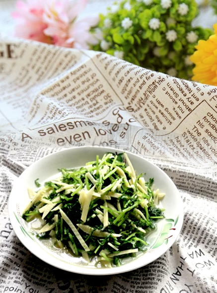 銀絲梗菜炒冬筍的做法-咸鮮味炒菜譜