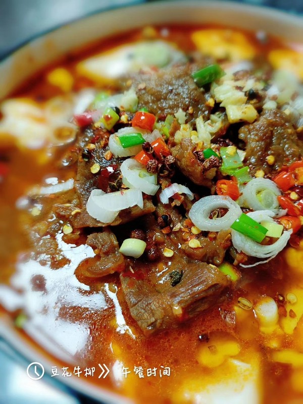 豆花牛柳的做法-麻辣味炒菜譜