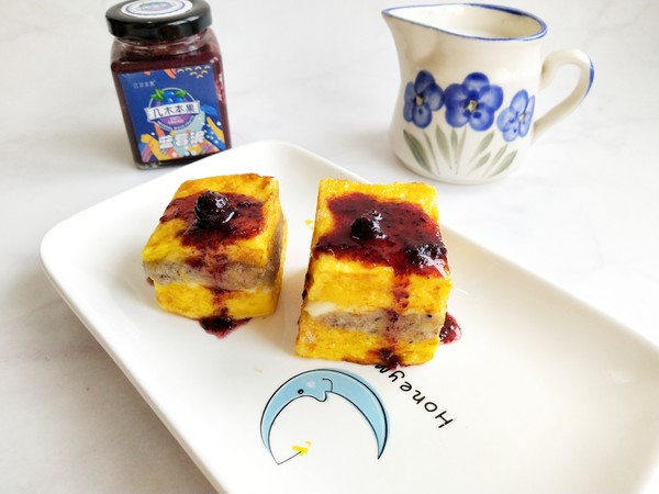 藍莓山藥西多士的做法-果味煎菜譜