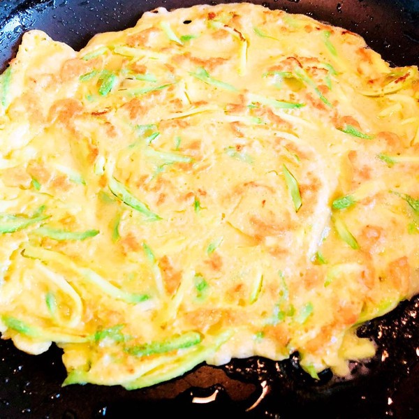 西葫蘆餅的做法-家常味煎菜譜