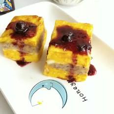 藍(lán)莓山藥西多士的做法-果味煎菜譜