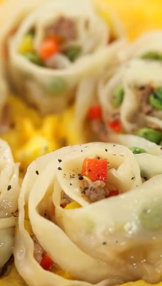 寶寶輔食  玫瑰蛋抱餃的做法-家常味煎菜譜