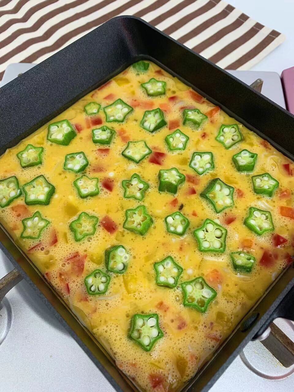 寶寶輔食  銀魚秋葵煎蛋的做法-家常味煎菜譜