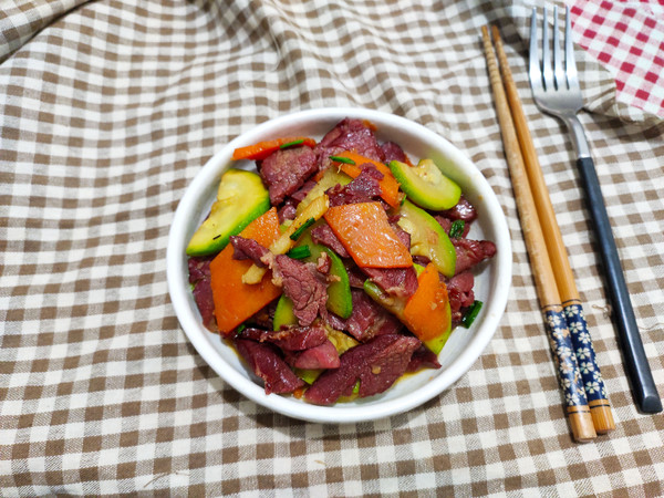 西葫蘆炒馬肉的做法-家常味炒菜譜