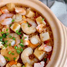 番茄海鮮燜飯的做法-咸鮮味燜菜譜