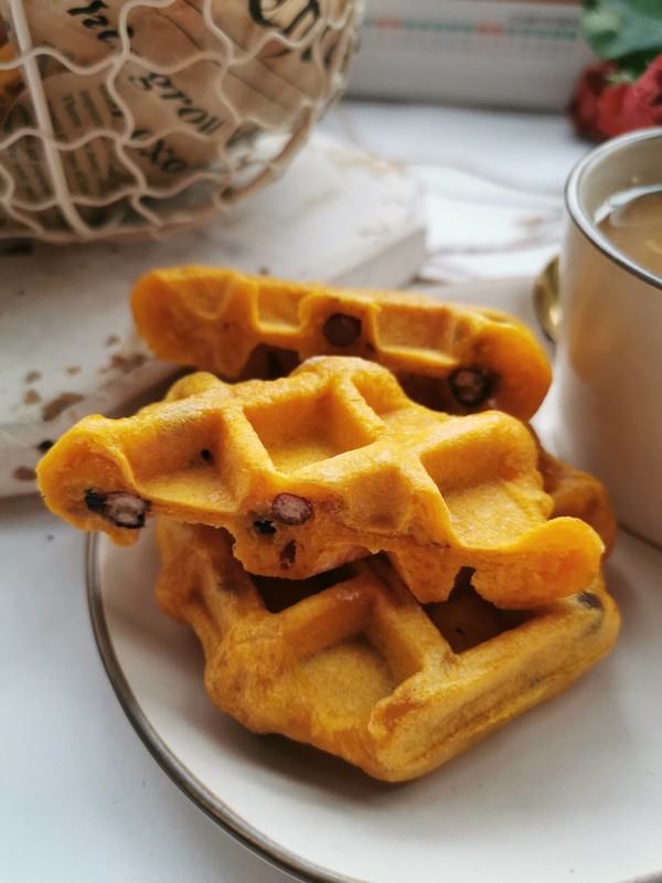 南瓜蜜豆華夫餅的做法-甜味烘焙菜譜