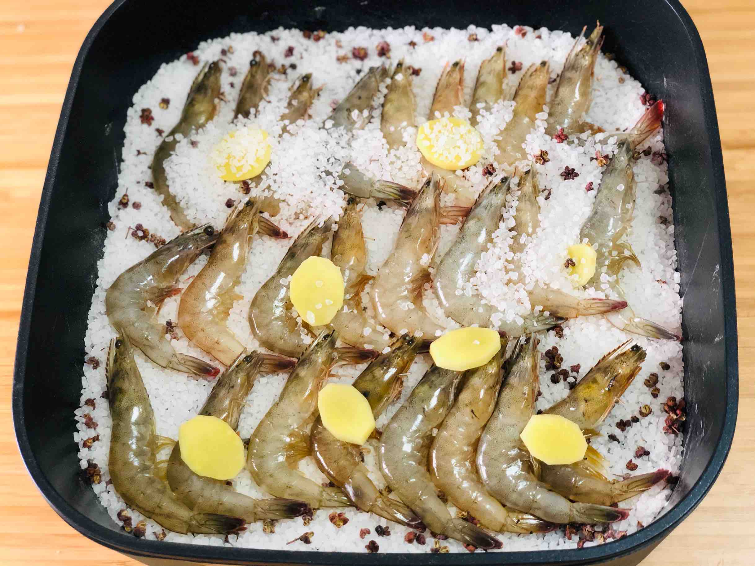 鹽焗大蝦的做法-咸鮮味焗菜譜