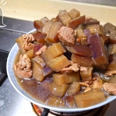 茄子肉丁的做法-家常味炒菜譜