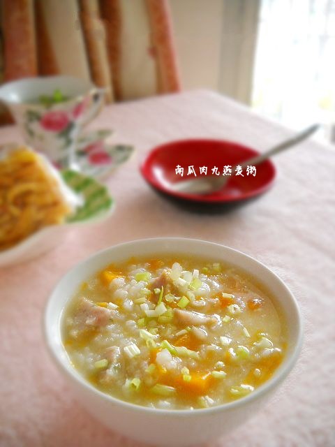 南瓜肉丸燕麥粥的做法-咸鮮味煮菜譜