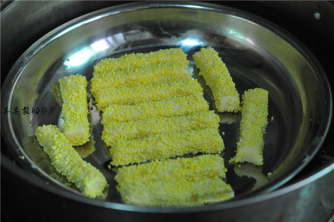 小米紅薯條的做法-甜味蒸菜譜