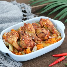 南瓜焗翅根的做法-家常味烘焙菜譜