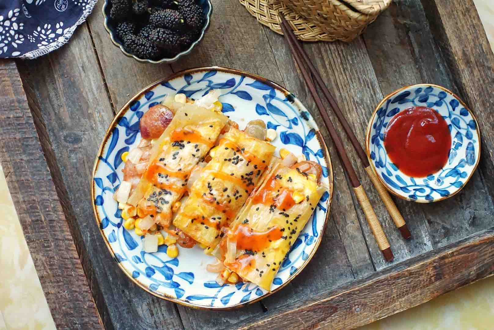 烤冷面的做法-咸鮮味烤菜譜