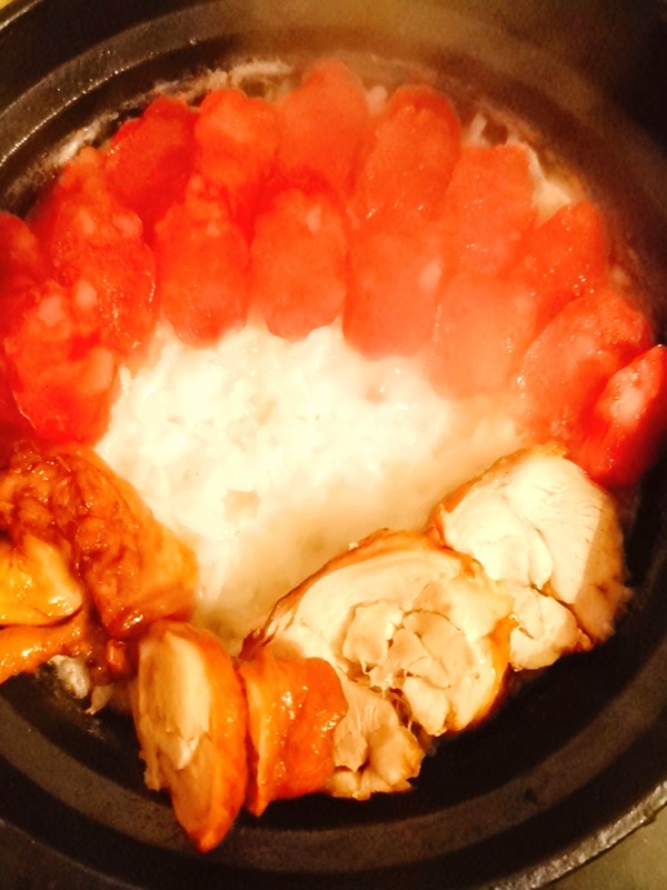 雞腿臘腸煲仔飯的做法-咸鮮味煮菜譜