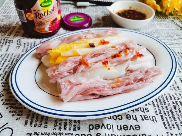 三色腸粉的做法-咸鮮味蒸菜譜