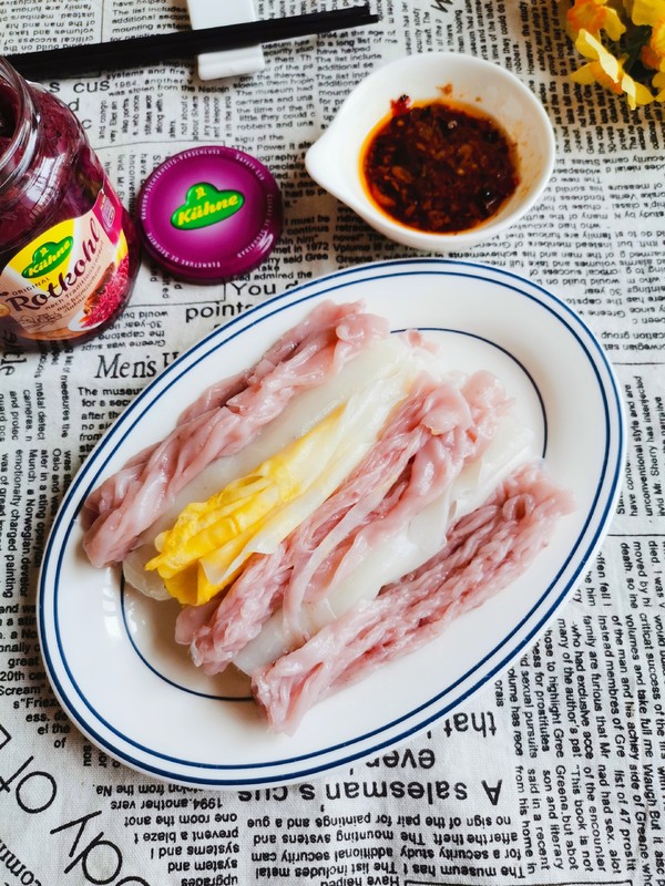 三色腸粉的做法-咸鮮味蒸菜譜