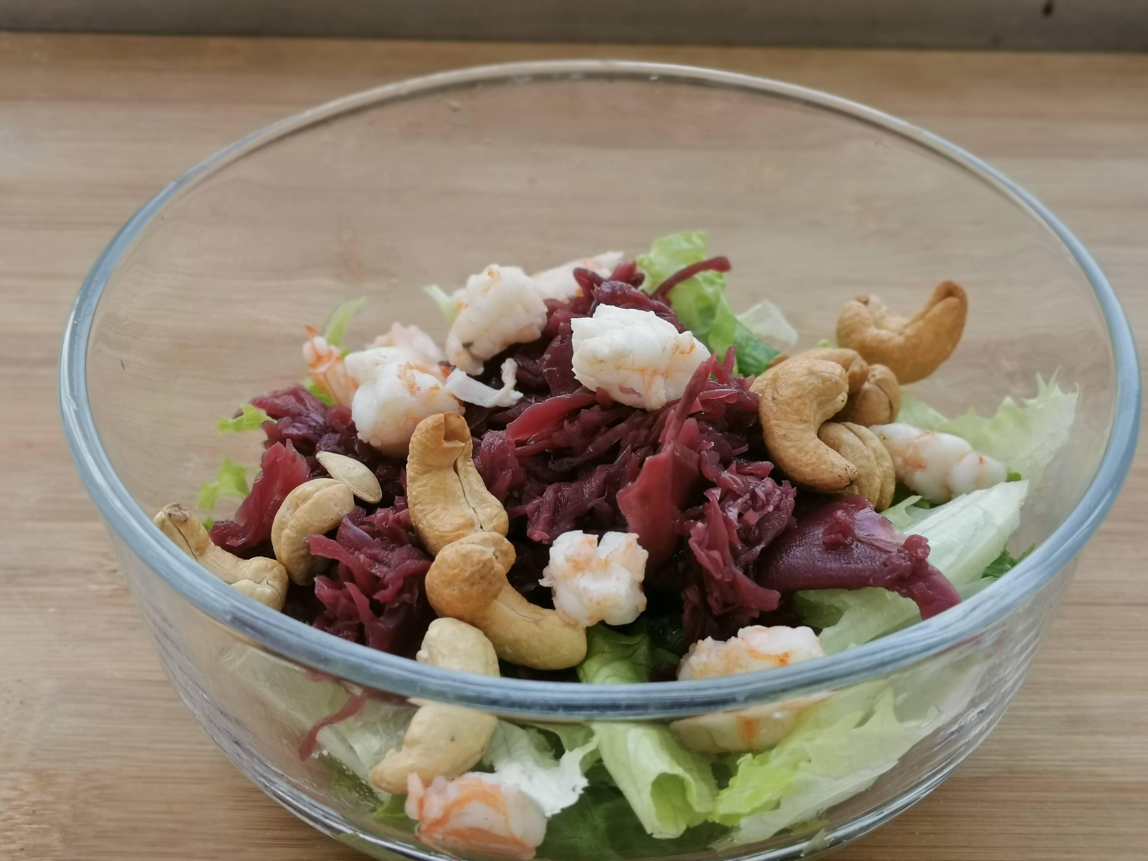 紅椰菜腰果沙拉的做法-酸甜味拌菜譜