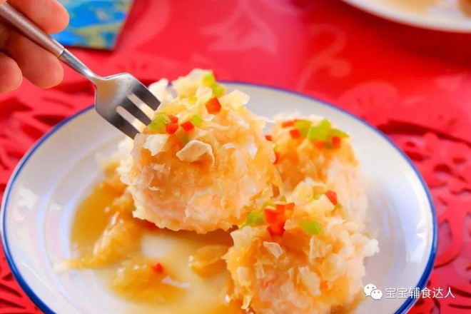 銀耳蝦球  寶寶輔食食譜的做法-家常味蒸菜譜