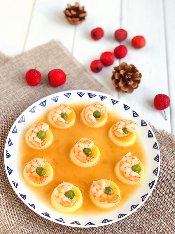 玉子蝦仁的家常做法的做法-咸鮮味蒸菜譜