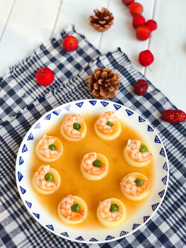 玉子蝦仁的家常做法的做法-咸鮮味蒸菜譜