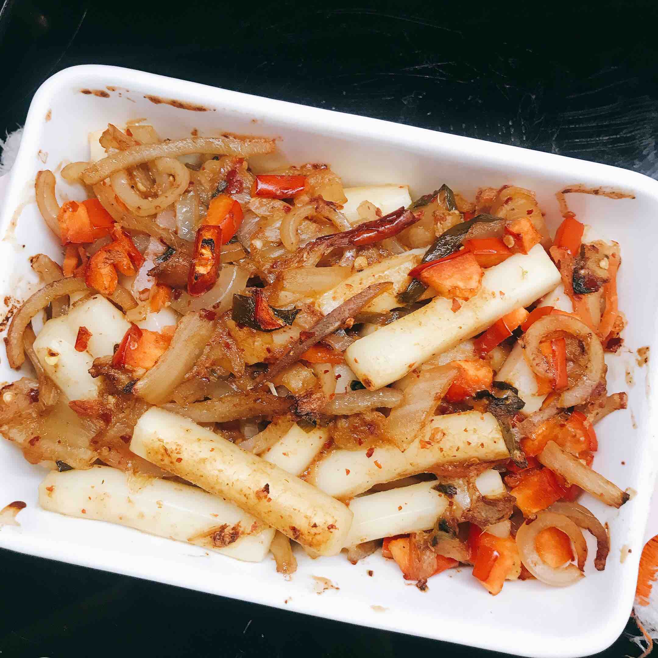 豬皮泡菜烤年糕的做法-酸辣味烤菜譜