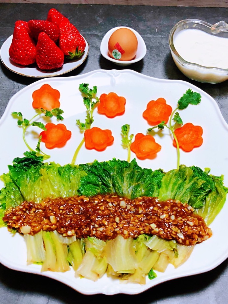 蠔油蒜蓉生菜的做法-咸鮮味煮菜譜