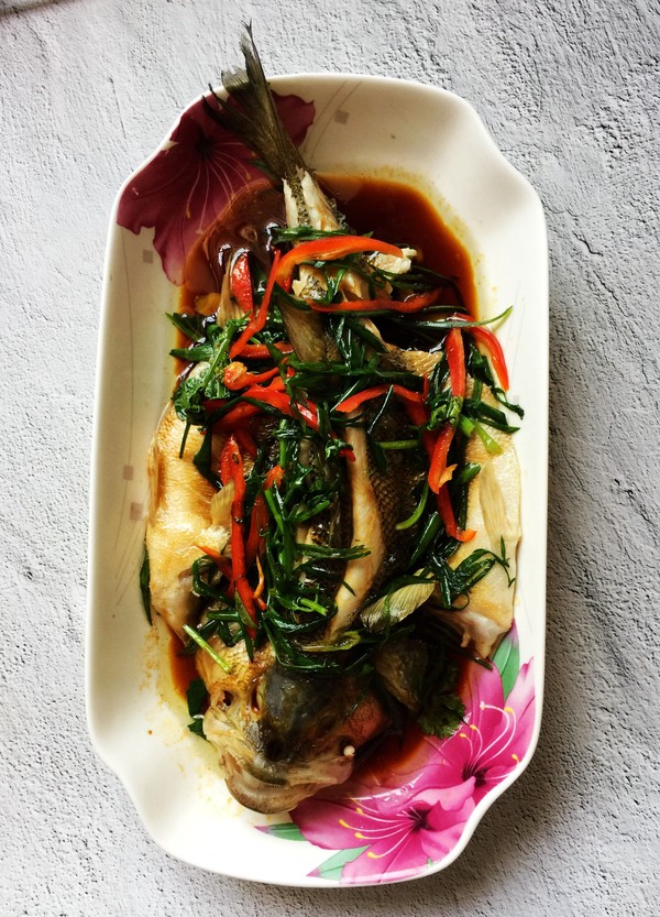 蔥香鱸魚的做法-家常味蒸菜譜
