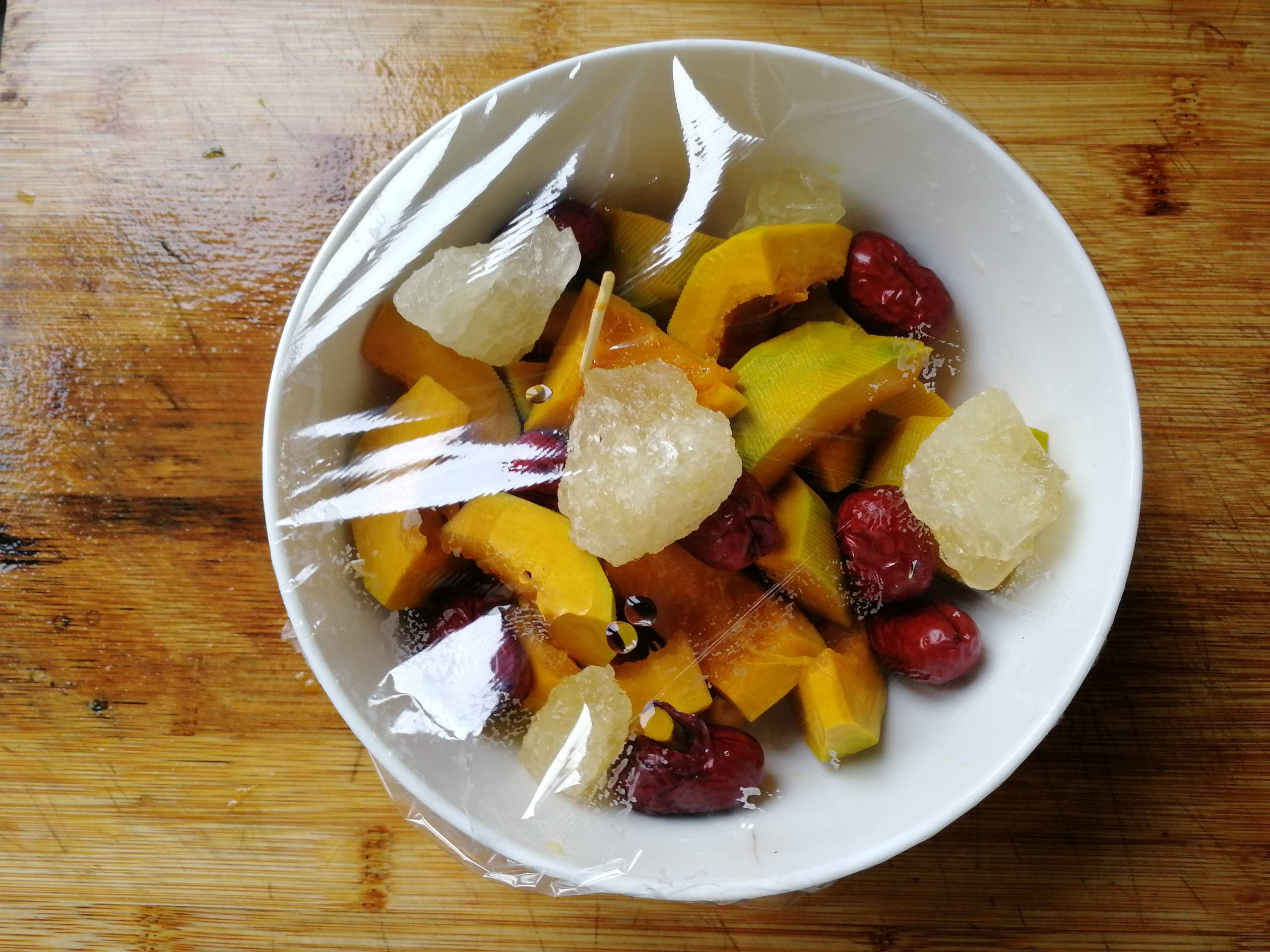 南瓜蒸紅棗的做法-甜味蒸菜譜