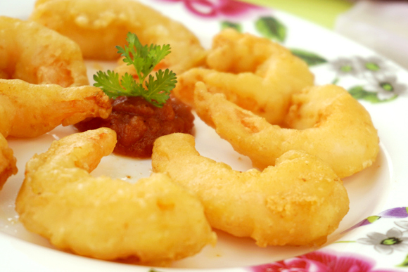 酥香炸蝦的做法-咸鮮味炸菜譜