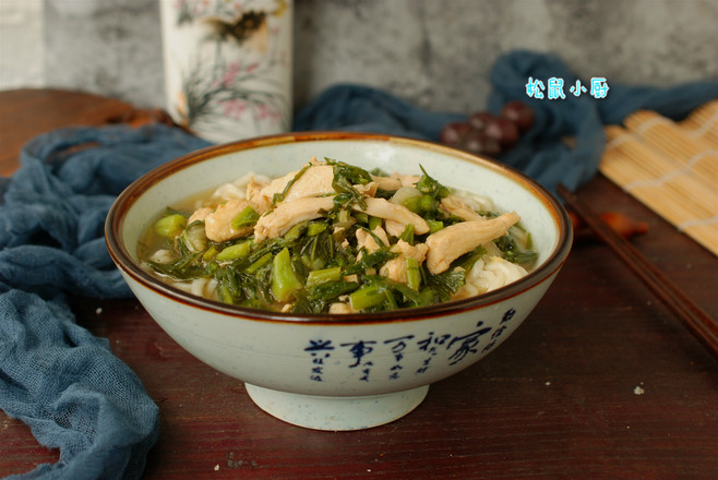 雪菜雞絲面的做法-家常味煮菜譜