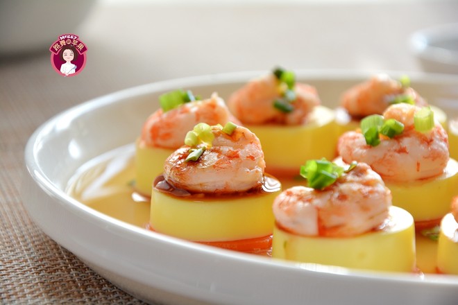 蒸蝦仁玉子豆腐的做法-咸鮮味蒸菜譜