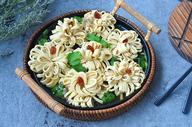 開花豆皮的做法-家常味蒸菜譜