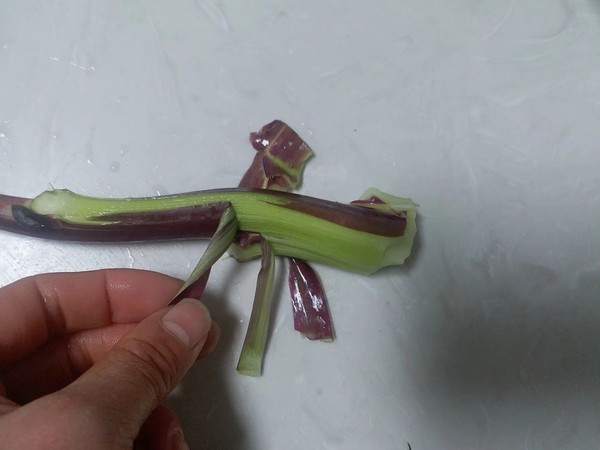 爆炒紅菜苔的做法-咸鮮味炒菜譜