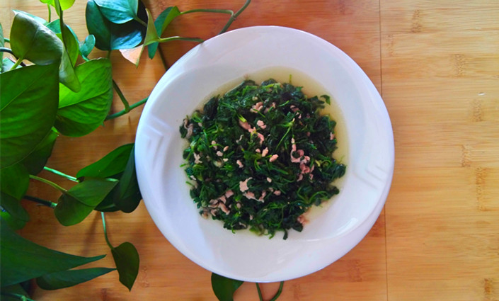 薺菜炒肉絲的做法-咸鮮味炒菜譜