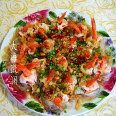 蒜蓉粉絲蒸大蝦的做法-咸鮮味蒸菜譜