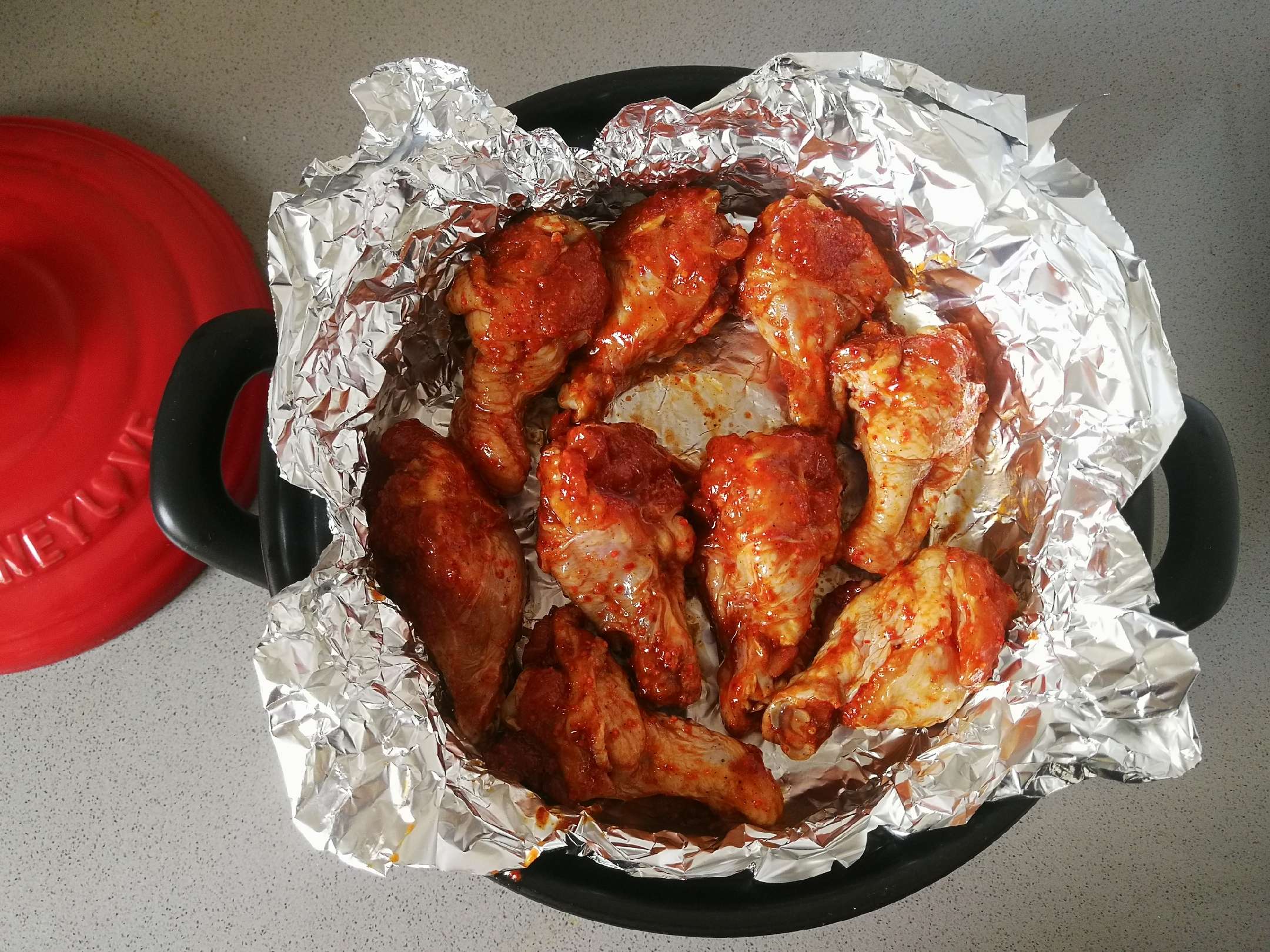 自制蜜汁烤雞翅根，外酥里嫩好吃到轉(zhuǎn)圈圈的做法-香辣味烤菜譜