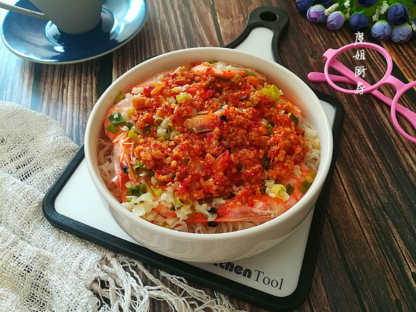 蒜蓉米粉蒸蝦的做法-家常味蒸菜譜