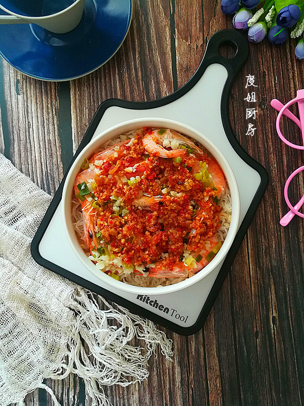 蒜蓉米粉蒸蝦的做法-家常味蒸菜譜