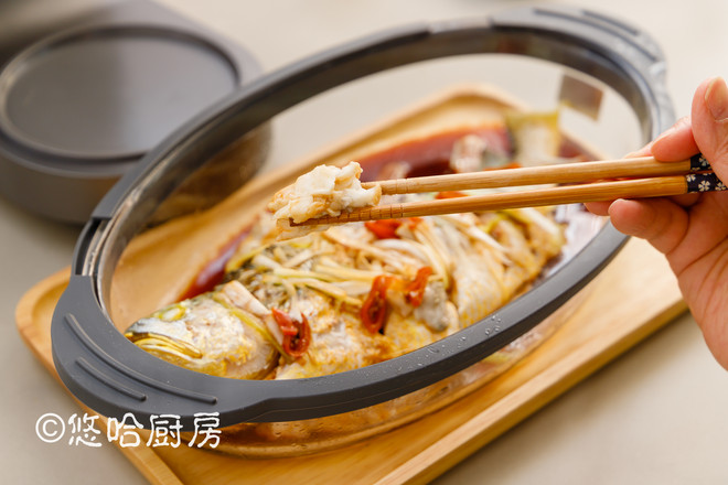 清蒸大黃魚的做法-家常味蒸菜譜