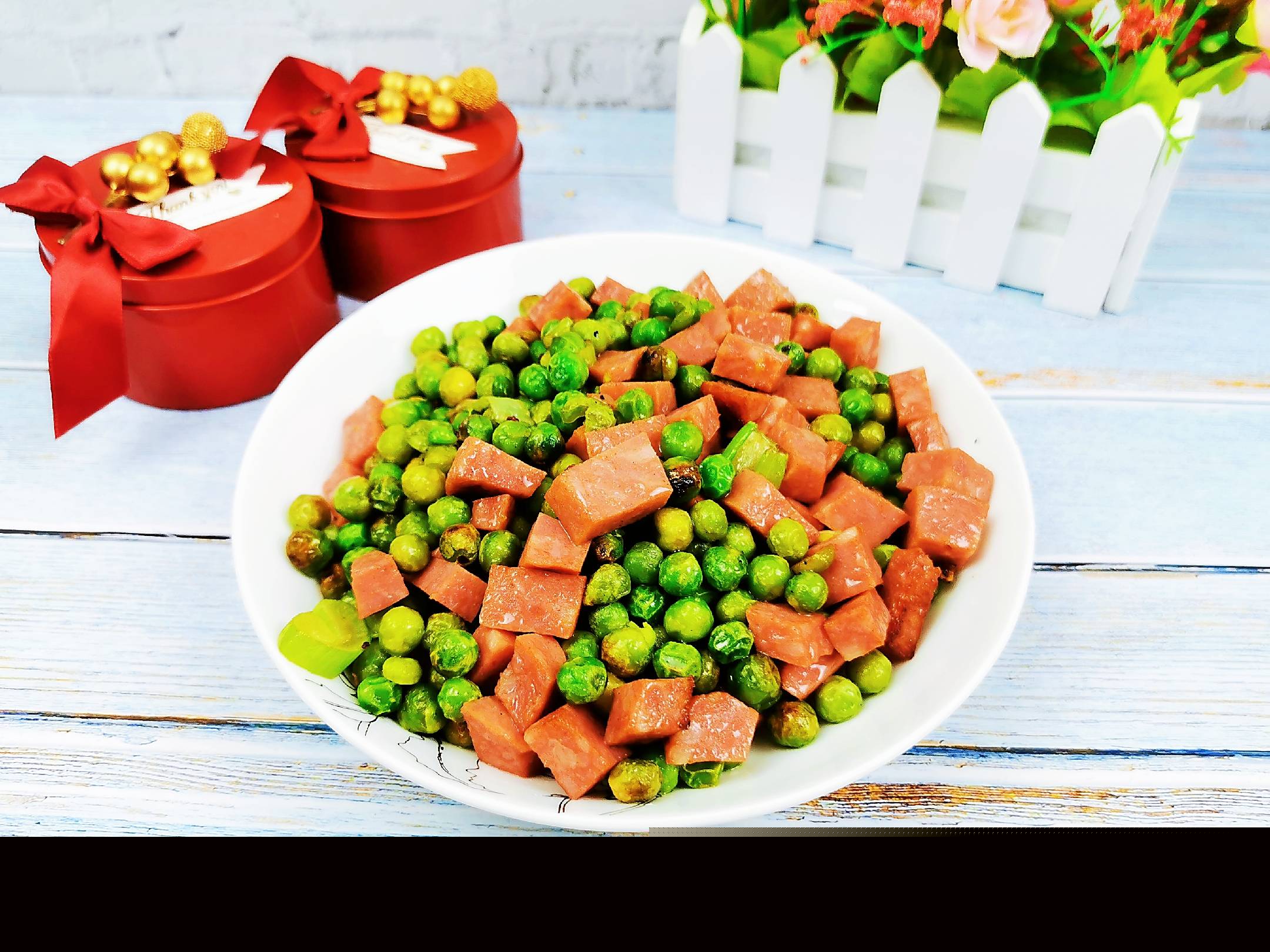 青豆炒火腿的做法-咸鮮味炒菜譜