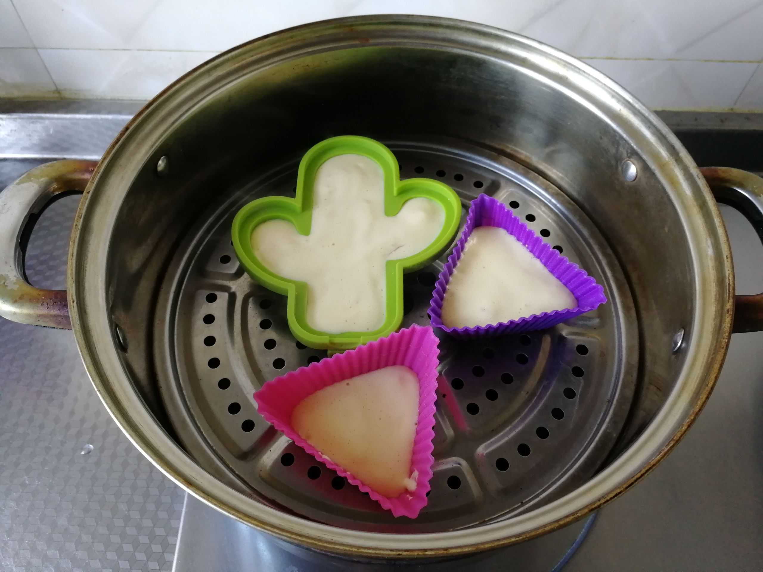 藍莓醬蒸糕的做法-酸甜味蒸菜譜