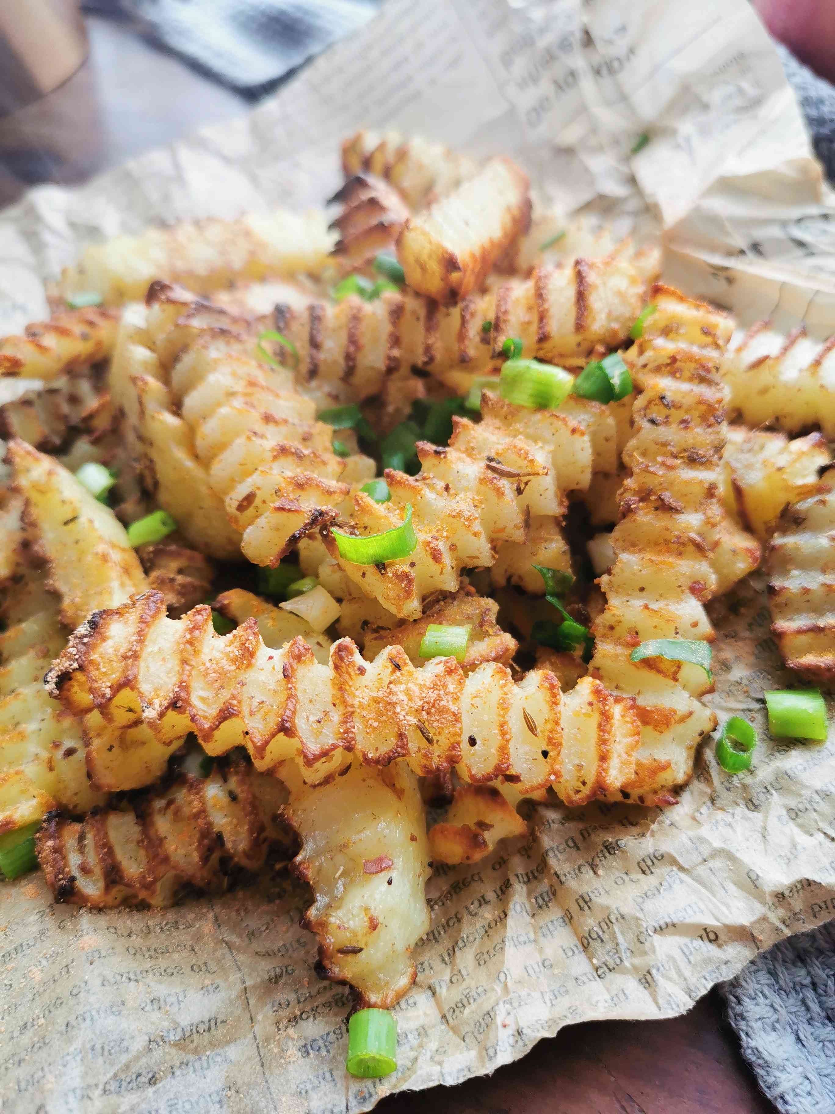 烤薯?xiàng)l的做法-家常味烤菜譜