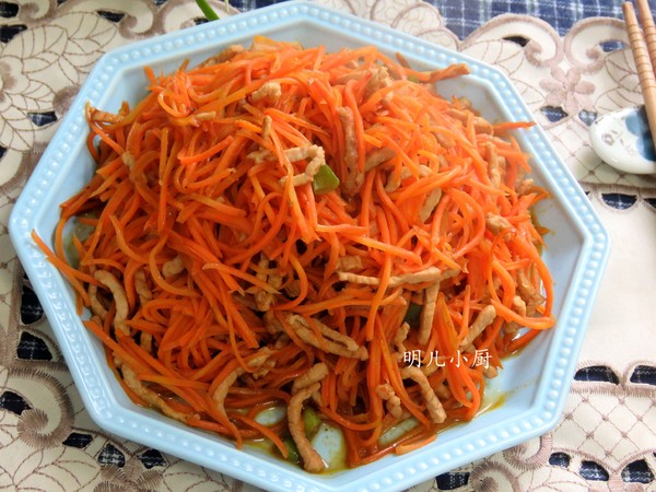 肉絲炒胡蘿卜的做法-家常味炒菜譜