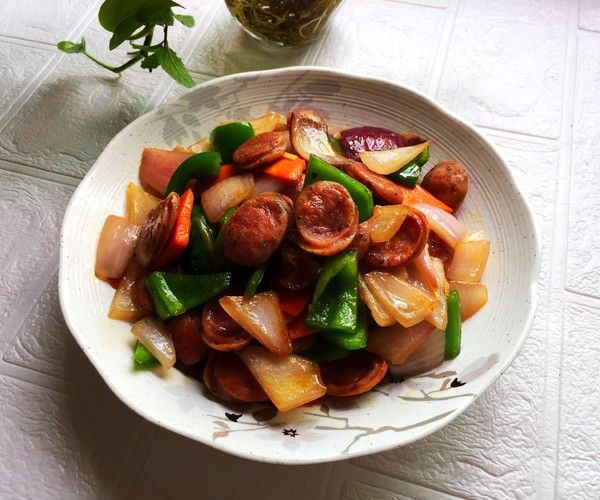 雜蔬炒純肉腸的做法-家常味炒菜譜