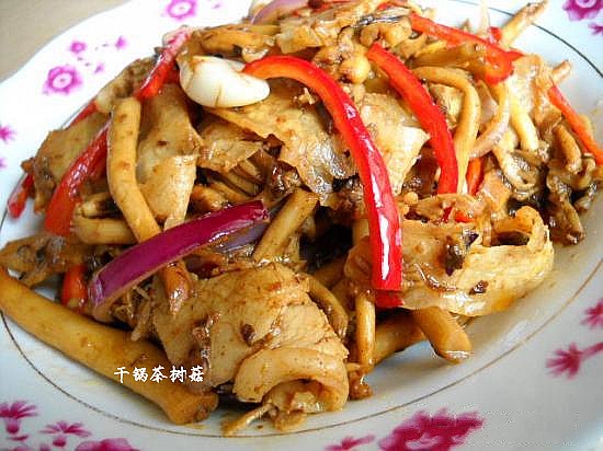 臘肉茶樹(shù)菇的做法-咸鮮味干煸菜譜