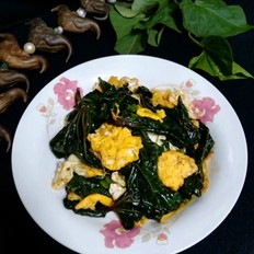 地瓜葉蝦醬炒雞蛋的做法-家常味炒菜譜