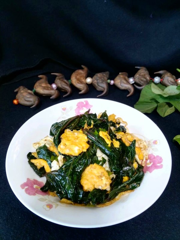 地瓜葉蝦醬炒雞蛋的做法-家常味炒菜譜