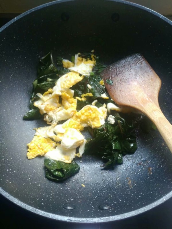 地瓜葉蝦醬炒雞蛋的做法-家常味炒菜譜