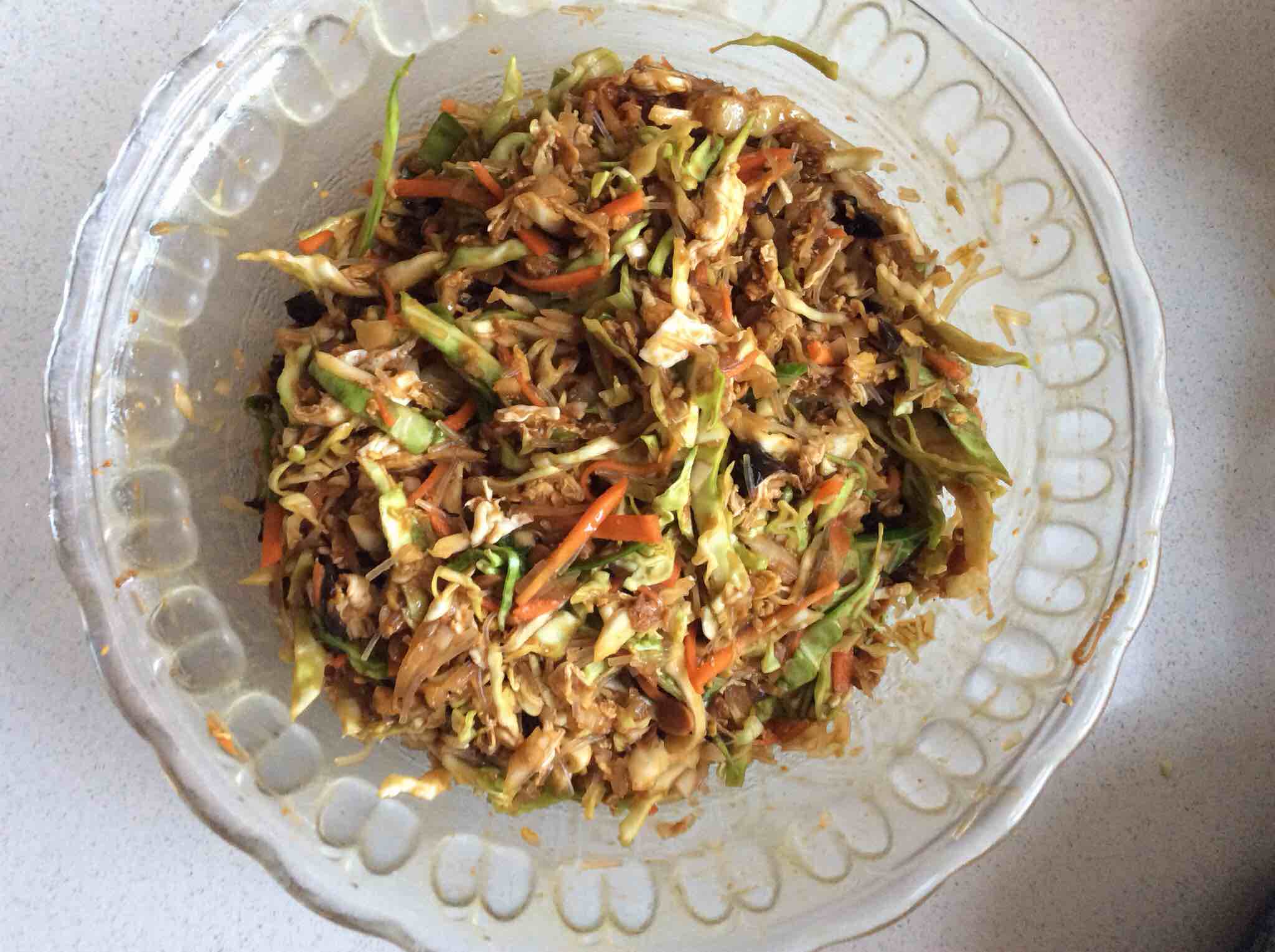 卷心菜粉條雞蛋素包子的做法-家常味蒸菜譜