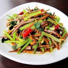 毛芹炒小青魚的做法-家常味炒菜譜